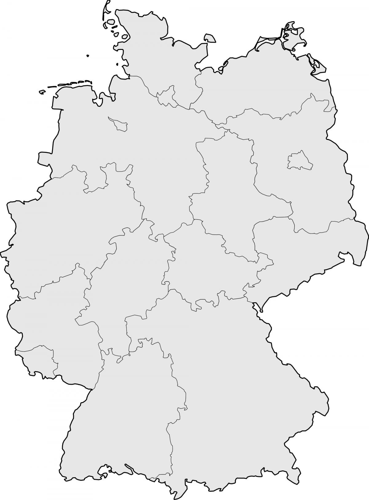 Lege kaart van Duitsland