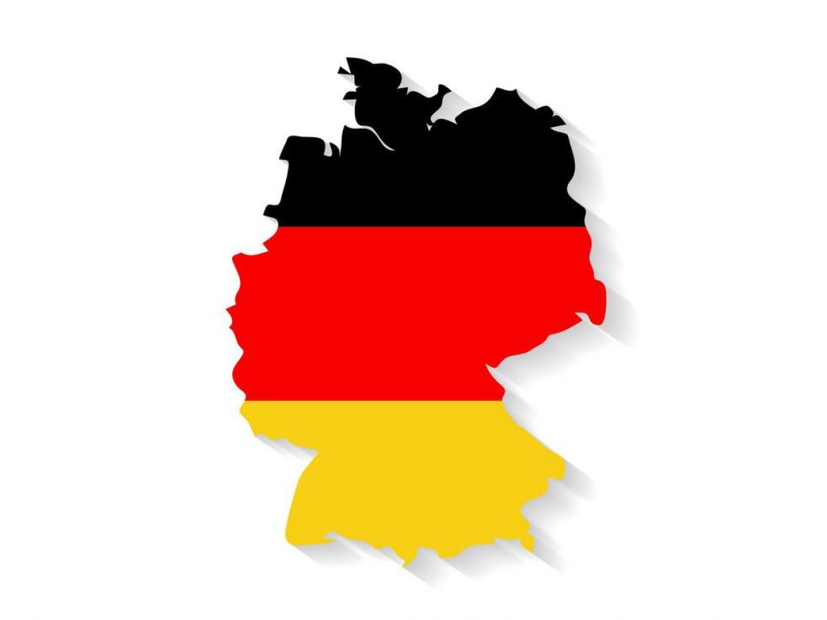 Kaart van de Duitse vlag