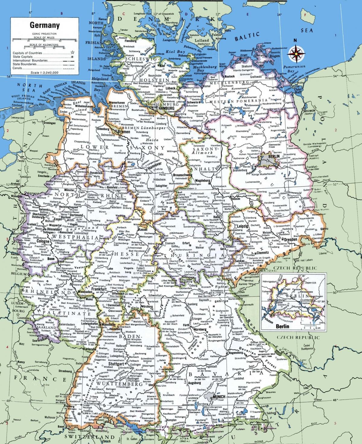 Duitse stadsplattegrond